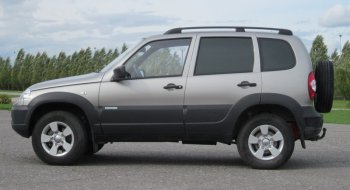 9 399 р. Рейлинги крыши АПС  Chevrolet Niva  2123 (2002-2020), Лада 2123 (Нива Шевроле) (2002-2021), Лада Нива Трэвел (2021-2025) (Черные, без поперечин)  с доставкой в г. Королёв. Увеличить фотографию 2