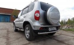 13 249 р. Защита заднего бампера (Ø63 мм, нержавейка, Bertone) SLITKOFF Chevrolet Niva 2123 рестайлинг (2009-2020)  с доставкой в г. Королёв. Увеличить фотографию 5