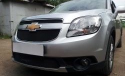 1 389 р. Сетка в решетку радиатора (верхняя) Russtal  Chevrolet Orlando (2011-2018) (черная)  с доставкой в г. Королёв. Увеличить фотографию 2