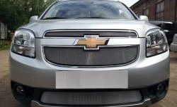 1 449 р. Сетка в решетку радиатора (верхняя) Russtal  Chevrolet Orlando (2011-2018) (хром)  с доставкой в г. Королёв. Увеличить фотографию 2