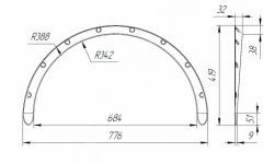 2 769 р. Универсальные накладки на колёсные арки RA (30 мм) Hyundai Verna 2 MC седан (2005-2011) (Шагрень: 4 шт. (2 мм))  с доставкой в г. Королёв. Увеличить фотографию 1