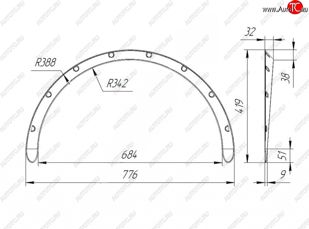 2 769 р. Универсальные накладки на колёсные арки RA (30 мм) Audi A4 B8 дорестайлинг, седан (2007-2011) (Шагрень: 4 шт. (2 мм))  с доставкой в г. Королёв