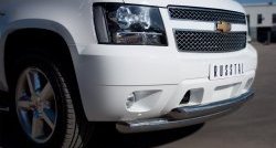 27 999 р. Защита переднего бампера (2 трубыØ76 мм, нержавейка) SLITKOFF Chevrolet Tahoe GMT900 5 дв. (2006-2013)  с доставкой в г. Королёв. Увеличить фотографию 2