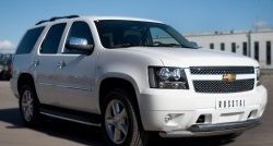 27 999 р. Защита переднего бампера (2 трубыØ76 мм, нержавейка) SLITKOFF Chevrolet Tahoe GMT900 5 дв. (2006-2013)  с доставкой в г. Королёв. Увеличить фотографию 4