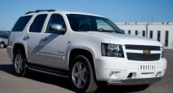 27 999 р. Защита переднего бампера (2 трубыØ76х42 мм, нержавейка) Russtal Chevrolet Tahoe GMT900 5 дв. (2006-2013)  с доставкой в г. Королёв. Увеличить фотографию 3