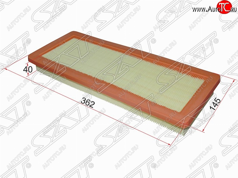 389 р. Фильтр воздушный двигателя SAT (362х145х40 mm)  CITROEN C4 Grand Picasso, C5 (RD,  RW), DS3 (PF1), DS4 (PF1), DS5 (PF2), Peugeot 207 (WK,  WA,  WC), 208 (1), 307 (хэтчбэк 3 дв.,  универсал,  хэтчбэк 5 дв.)  с доставкой в г. Королёв