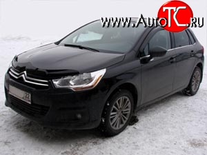 2 879 р. Дефлектор капота NovLine (хетчбек) CITROEN C4 B7 хэтчбэк 5 дв. (2011-2018)  с доставкой в г. Королёв