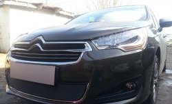 1 469 р. Сетка на бампер (седан) Russtal (черная) CITROEN C4 B7 хэтчбэк 5 дв. (2011-2018)  с доставкой в г. Королёв. Увеличить фотографию 2