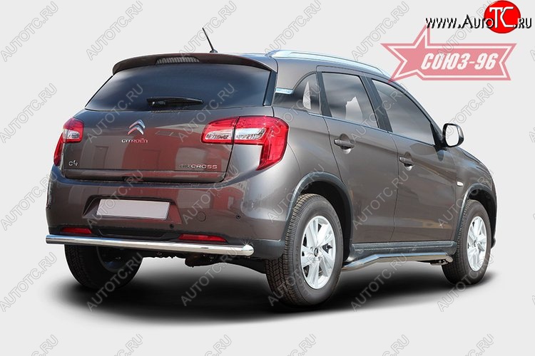 10 520 р. Защита заднего бампера Souz-96 (d60) CITROEN C4 aircross (2012-2017)  с доставкой в г. Королёв