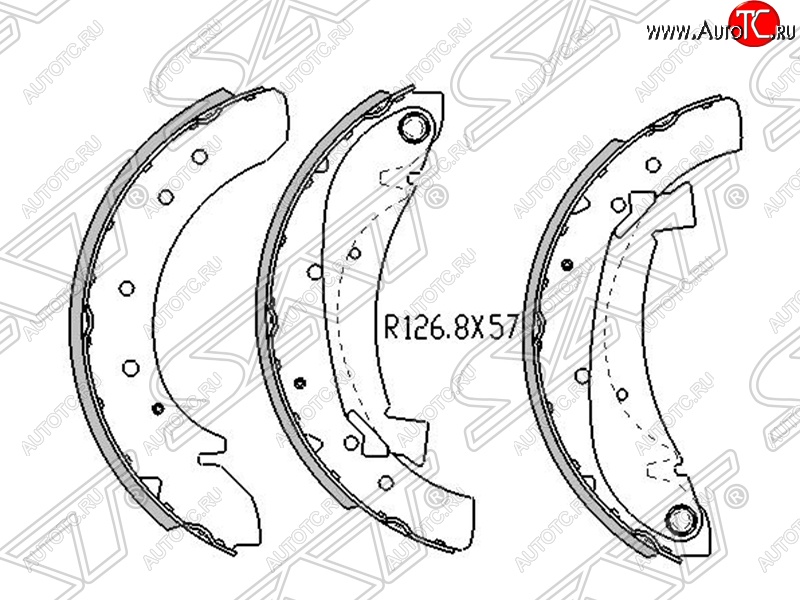 1 539 р. Колодки тормозные SAT (задние)  CITROEN Jumper ( 230,  244) (1994-2006), CITROEN Jumpy (2007-2017), Fiat Ducato  230 (1994-2002), Peugeot Boxer  230 (1994-2002)  с доставкой в г. Королёв