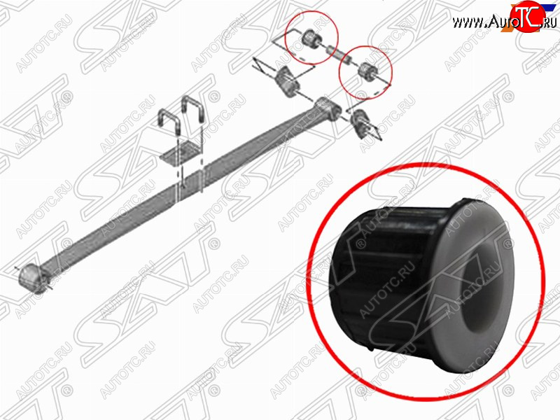 319 р. Сайлентблок серьги рессоры SAT  CITROEN Jumper  250 (2006-2014), Fiat Ducato  250 (2006-2014), Peugeot Boxer  250 (2006-2014)  с доставкой в г. Королёв