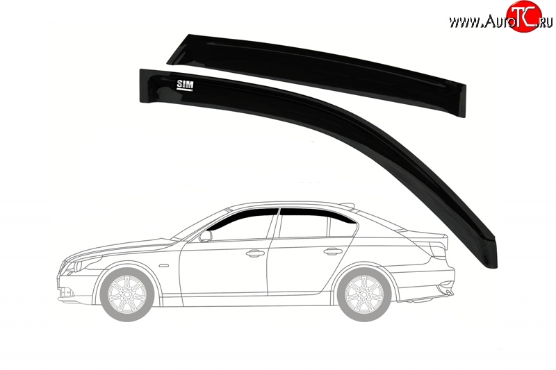 2 689 р. Дефлекторы окон SIM Daewoo Gentra KLAS седан (2012-2016)  с доставкой в г. Королёв