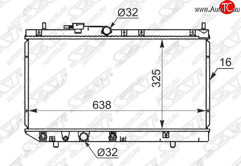 7 349 р. Радиатор двигателя SAT (пластинчатый, МКПП/АКПП)  Daihatsu Pyzar (1996-2002)  с доставкой в г. Королёв