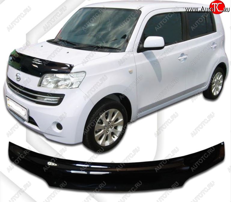 2 079 р. Дефлектор капота (M401S, M402S, M411S) CA-Plastic  Daihatsu Coo (2005-2012) (Classic черный, Без надписи)  с доставкой в г. Королёв