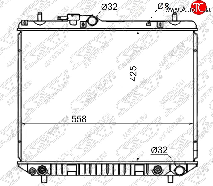 7 449 р. Радиатор двигателя SAT (пластинчатый, МКПП/АКПП)  Daihatsu Terios ( J100,  J102,J122) (1997-2005), Toyota Cami  J100 (1999-2006)  с доставкой в г. Королёв