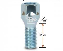 Колёсный болт длиной 24 мм Вектор M12 1.5 24 под гаечный ключ Honda Domani MB (1997-2000) 