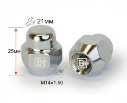 Колёсная гайка Вектор M14 1.5 ГАЗ Соболь 2310 дорестайлинг шасси (1998-2002) 