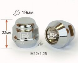 47 р. Колёсная гайка Вектор M12 1.25 Лада нива 4х4 2131 5 дв. дорестайлинг (1993-2019). Увеличить фотографию 1