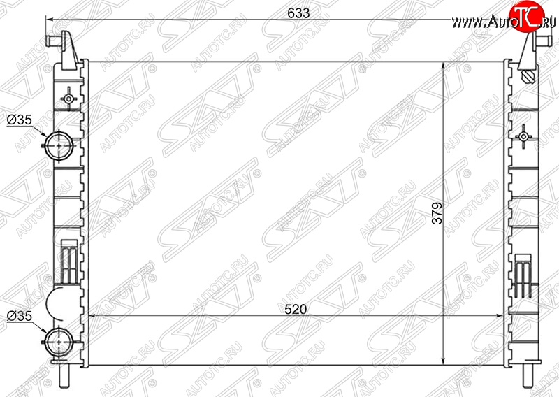 6 399 р. Радиатор двигателя SAT (пластинчатый, МКПП) Fiat Palio 178 хэтчбэк 5 дв. дорестайлинг (1996-2003)  с доставкой в г. Королёв