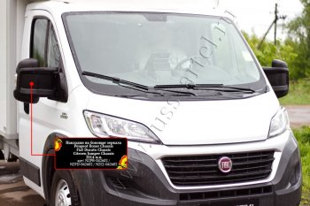 949 р. Накладки на боковые зеркала (шагрень) RA Fiat Ducato 290 (2014-2025) (Неокрашенные)  с доставкой в г. Королёв. Увеличить фотографию 3