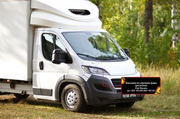 1 269 р. Реснички на фары (глянец (под покраску)) RA Fiat Ducato 290 (2014-2024) (Неокрашенные)  с доставкой в г. Королёв. Увеличить фотографию 3