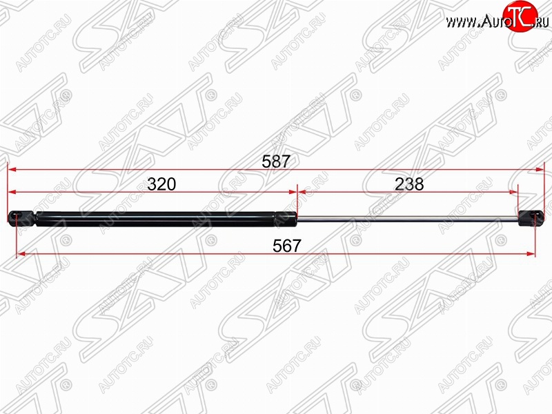 629 р. Газовый упор крышки багажника SAT  Ford C-max  Mk1 (2003-2010) доресталинг, рестайлинг  с доставкой в г. Королёв