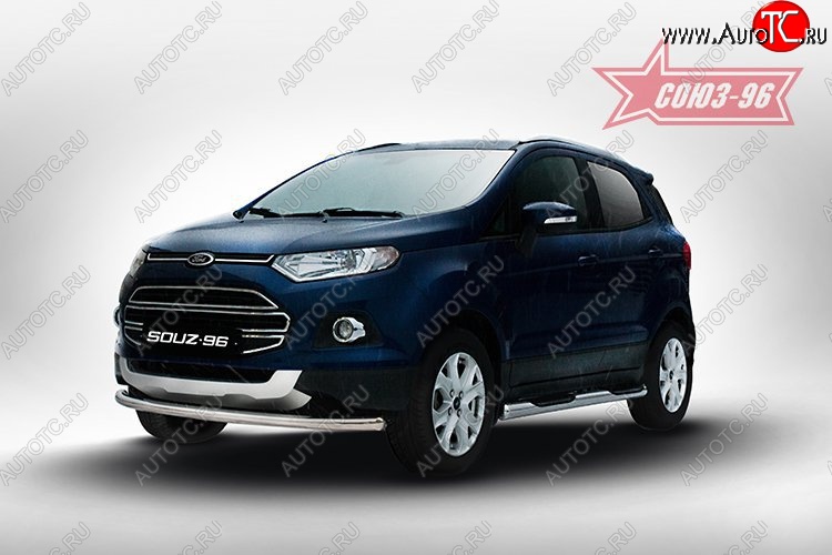 13 832 р. Защита переднего бампера одинарная Souz-96 (d60) Ford EcoSport дорестайлинг (2013-2019)  с доставкой в г. Королёв