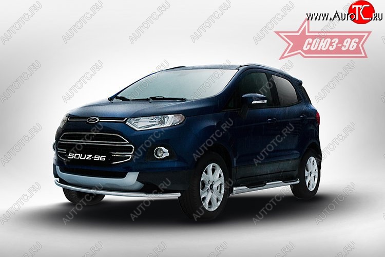 13 049 р. Защита переднего бампера (d42) Souz-96 Ford EcoSport дорестайлинг (2013-2019)  с доставкой в г. Королёв