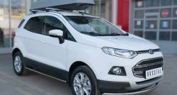 15 649 р. Защита переднего бампера (Ø75х42 мм, нержавейка) Russtal Ford EcoSport дорестайлинг (2013-2019)  с доставкой в г. Королёв. Увеличить фотографию 4