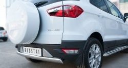 15 649 р. Защита заднего бампера (Ø75x42 мм, нержавейка) Russtal Ford EcoSport дорестайлинг (2013-2019)  с доставкой в г. Королёв. Увеличить фотографию 2