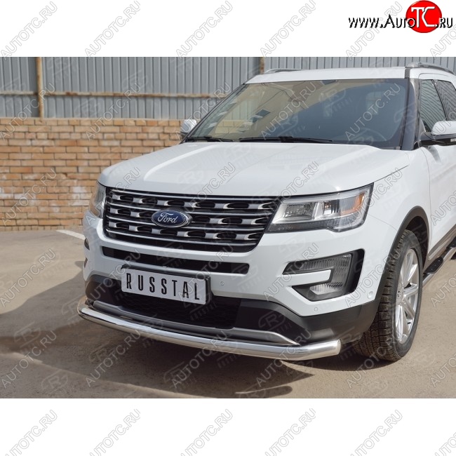 16 949 р. Одинарная защита переднего бампера диаметром 76 мм Ford Explorer U502 1-ый рестайлинг, 5 дв. (2015-2018)  с доставкой в г. Королёв