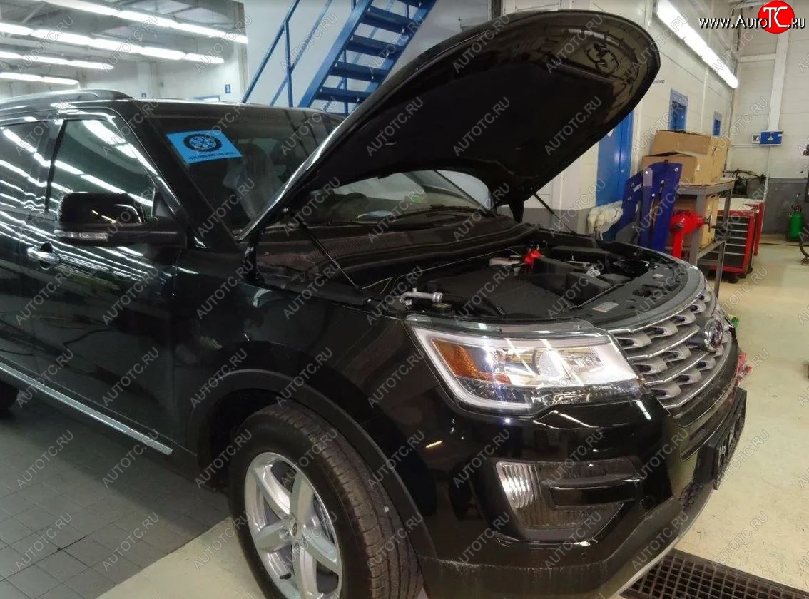 2 049 р. Упоры капота Russtal Ford Explorer U502 дорестайлинг (2010-2016)  с доставкой в г. Королёв