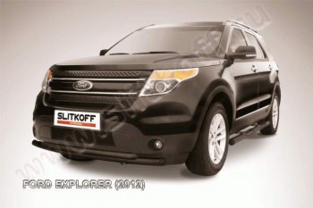 Защита переднего бампера d57/d57 Slitkoff Ford (Форд) Explorer (Експлорер)  U502 (2010-2016) U502 дорестайлинг