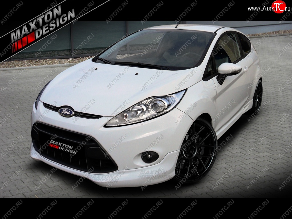 21 149 р. Накладка на передний бампер Maxton Ford Fiesta 6 хэтчбэк 5 дв. дорестайлинг (2008-2012)  с доставкой в г. Королёв