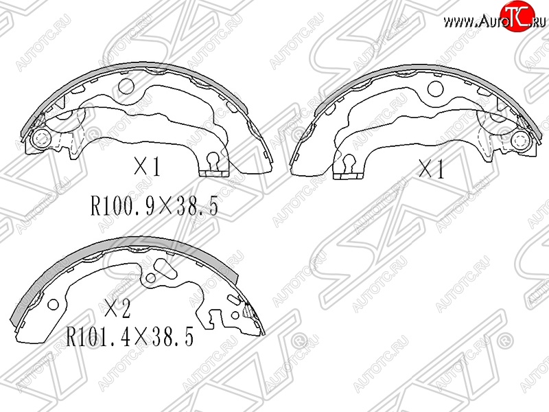 1 699 р. Колодки тормозные SAT (задние)  Ford Focus  1 (1998-2005) седан дорестайлинг, универсал дорестайлинг, хэтчбэк 3 дв. дорестайлинг, хэтчбэк 5 дв. дорестайлинг, седан рестайлинг, универсал рестайлинг, хэтчбэк 3 дв. рестайлинг, хэтчбэк 5 дв. рестайлинг  с доставкой в г. Королёв