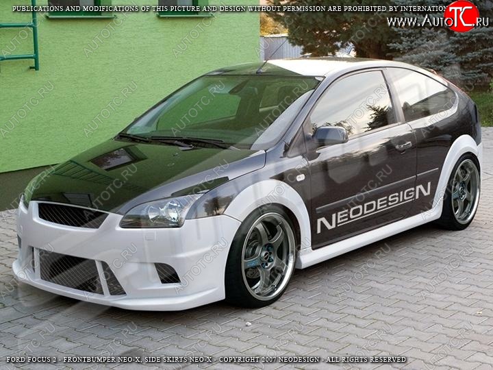 14 199 р. Пороги накладки Neodesign Ford Focus 2 хэтчбэк 3 дв. дорестайлинг (2004-2007)  с доставкой в г. Королёв