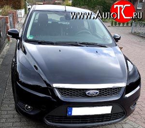 1 484 р. Темная защита передних фар NovLine Ford Focus 2 хэтчбэк 3 дв. рестайлинг (2007-2011)  с доставкой в г. Королёв