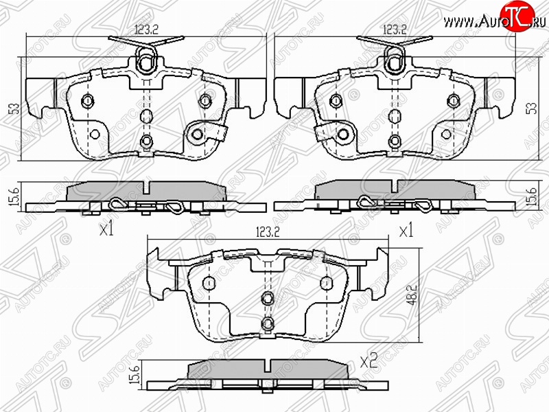 1 279 р. Колодки тормозные задние SAT  Ford Galaxy  2 - S-Max  1  с доставкой в г. Королёв