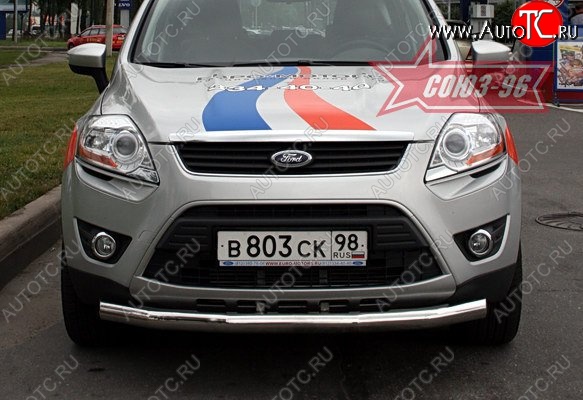 12 374 р. Защита переднего бампера одинарная Souz-96 (d76). Ford Kuga 1 (2008-2013)  с доставкой в г. Королёв