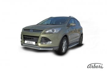 12 869 р. Защита переднего бампера Arbori (нержавейка, 1 труба d57 mm) Ford Kuga 2 дорестайлинг (2013-2016)  с доставкой в г. Королёв. Увеличить фотографию 2