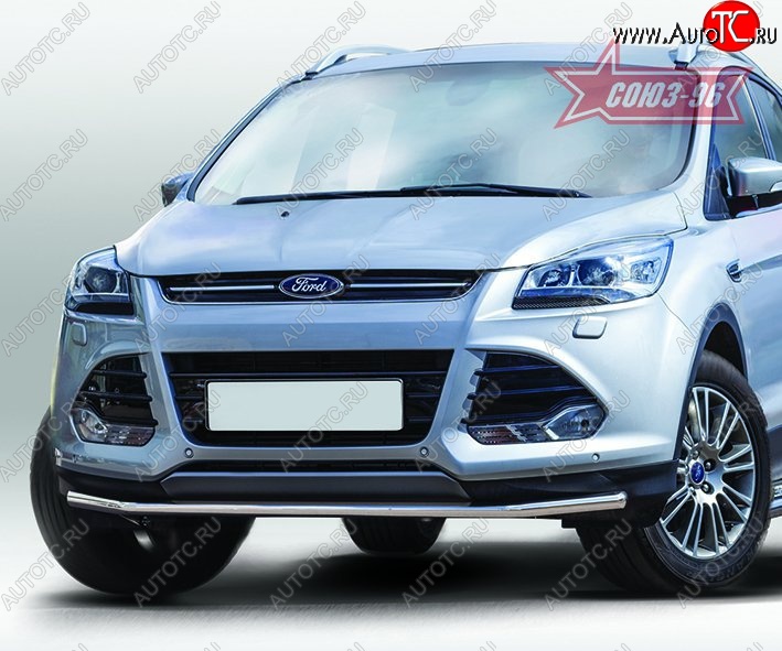 14 264 р. Защита переднего бампера одинарная Souz-96 Premium High (d42) Ford Kuga 2 дорестайлинг (2013-2016)  с доставкой в г. Королёв