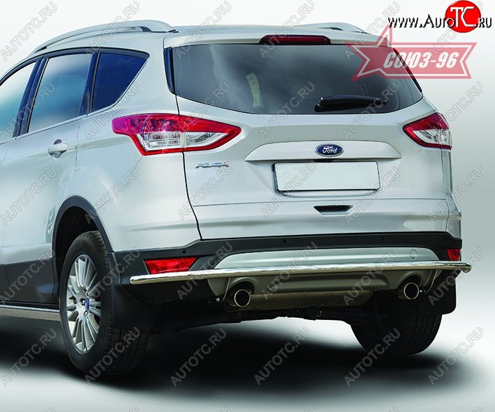 14 264 р. Защита заднего бампера Souz-96 (d42) Long Ford Kuga 2 дорестайлинг (2013-2016)  с доставкой в г. Королёв