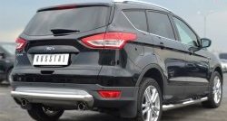 15 449 р. Одинарная защита заднего бампера из трубы диаметром 76 мм SLITKOFF  Ford Kuga  2 (2013-2016) дорестайлинг  с доставкой в г. Королёв. Увеличить фотографию 3