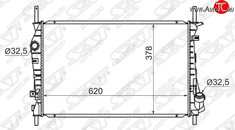 8 849 р. Радиатор двигателя SAT (пластинчатый, 2.4D/2.4TD, МКПП) Ford Transit цельнометаллический фургон дорестайлинг (2000-2006)  с доставкой в г. Королёв