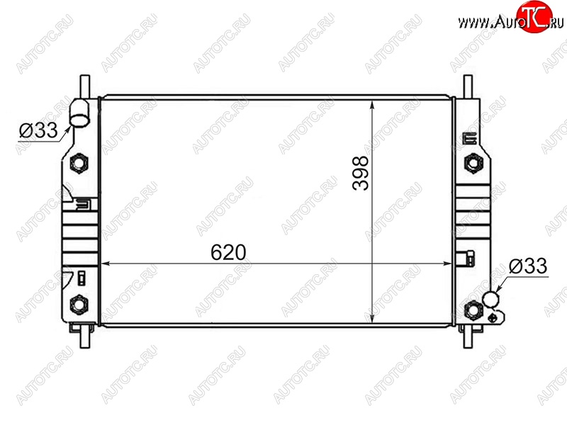 11 449 р. Радиатор двигателя SAT (пластинчатый, АКПП, 1.6 / 1.8 / 2.0) Ford Mondeo Mk2,BFP  седан (1996-2000)  с доставкой в г. Королёв