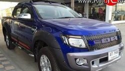 22 299 р. Комплект накладок на колёсные арки Bushwacker Ford Ranger RapCab дорестайлинг (2011-2016) (без крепежа, Неокрашенные)  с доставкой в г. Королёв. Увеличить фотографию 4