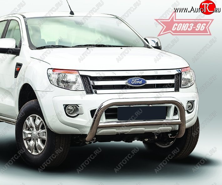 15 614 р. Защита переднего бампера Souz-96 (d76) Ford Ranger DoubleCab дорестайлинг (2011-2016)  с доставкой в г. Королёв