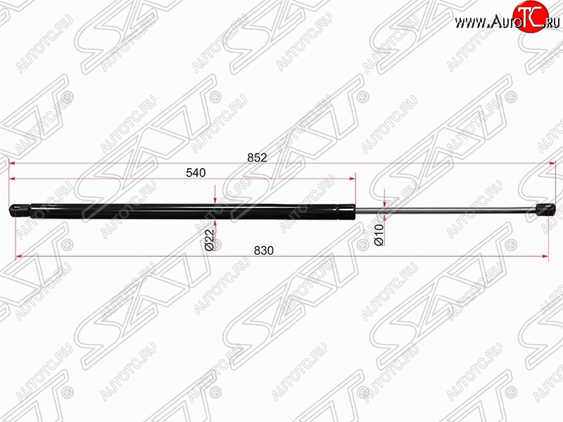 859 р. Газовый упор крышки багажника SAT (LH=RH, для холодных климатических зон)  Ford Transit (2000-2014) цельнометаллический фургон дорестайлинг, цельнометаллический фургон  с доставкой в г. Королёв