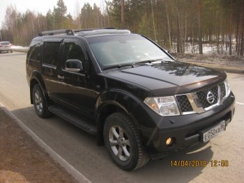 1 119 р. Передние брызговики NovLine 2 шт. Nissan Pathfinder R51 рестайлинг (2009-2014)  с доставкой в г. Королёв. Увеличить фотографию 3