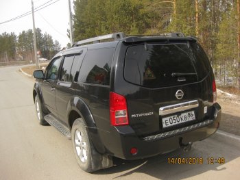 1 119 р. Передние брызговики NovLine 2 шт. Nissan Pathfinder R51 рестайлинг (2009-2014)  с доставкой в г. Королёв. Увеличить фотографию 2